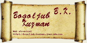 Bogoljub Kuzman vizit kartica